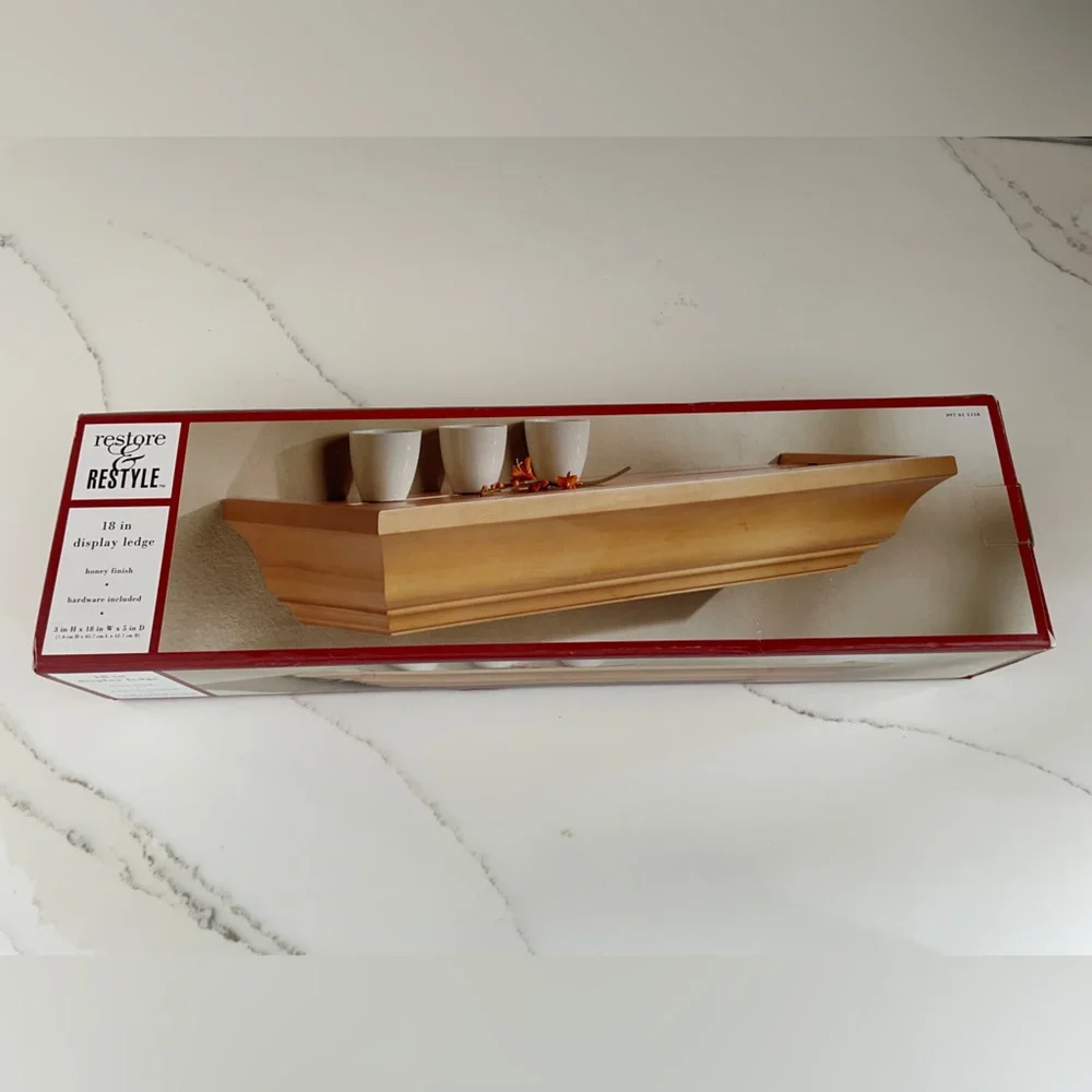 Restore and Restyle 18 Inch Wood Display Ledge NWOT